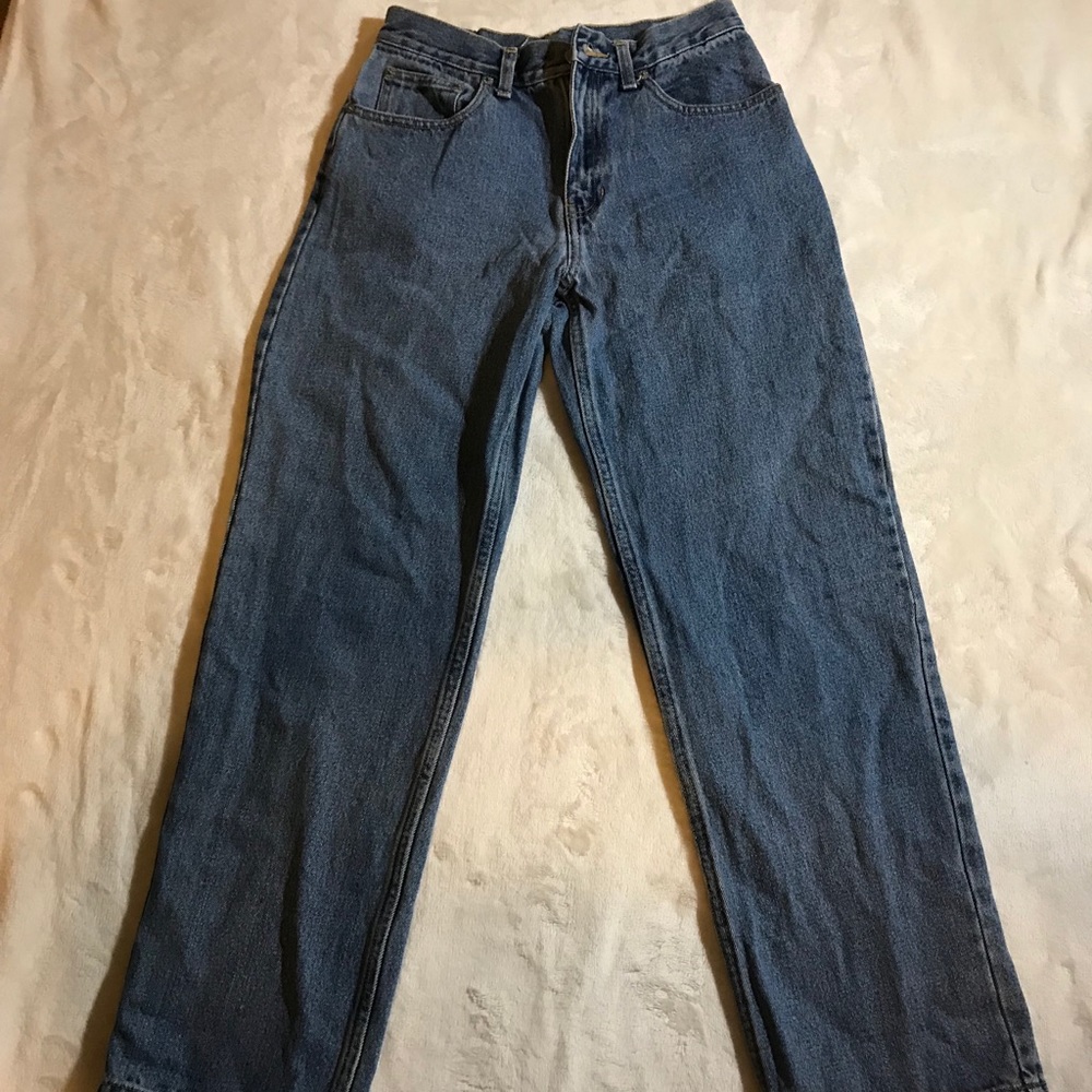 Canyon river blue mid rise denim jeans